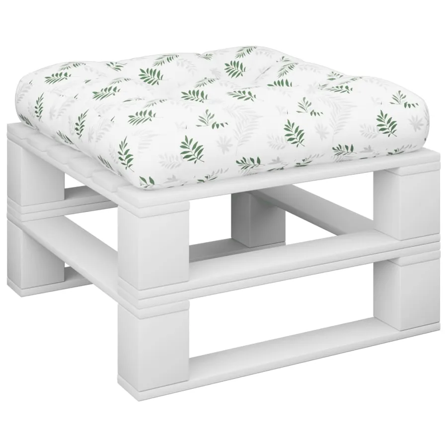 Coussin de palette à motif de feuilles 60x61,5x10 cm tissu - 3