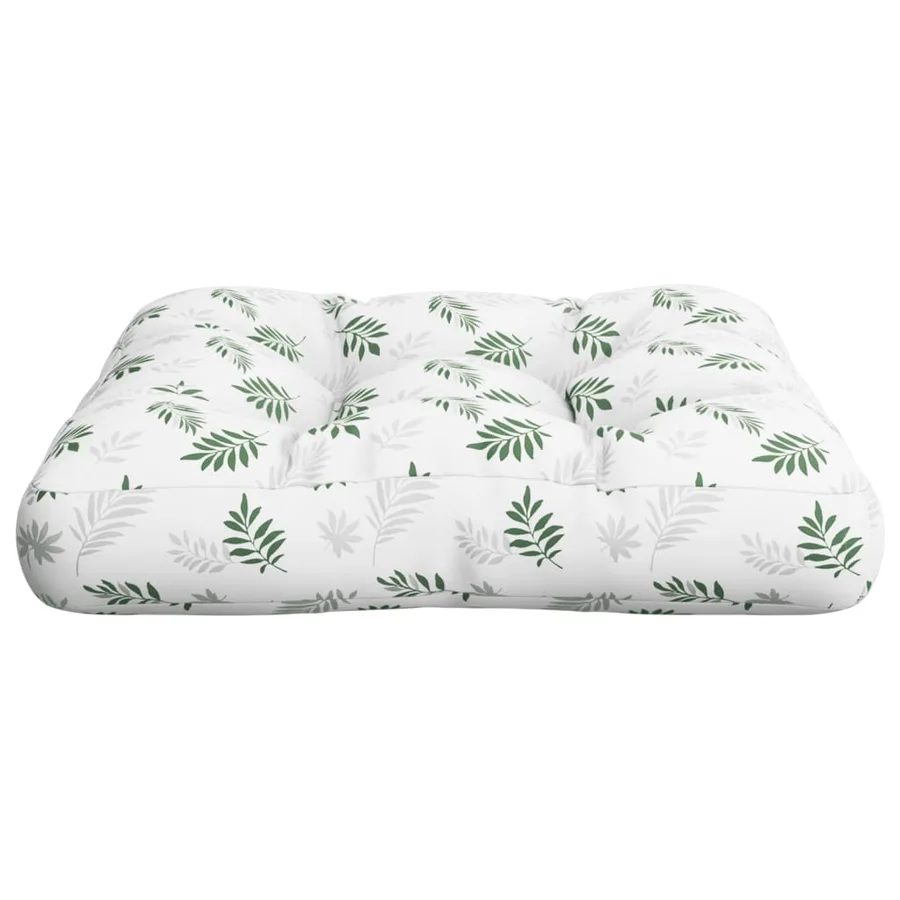 Coussin de palette à motif de feuilles 60x61,5x10 cm tissu - 4
