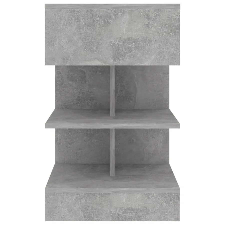 Tables de chevet 2 pcs Gris béton 40x35x65 cm - 6
