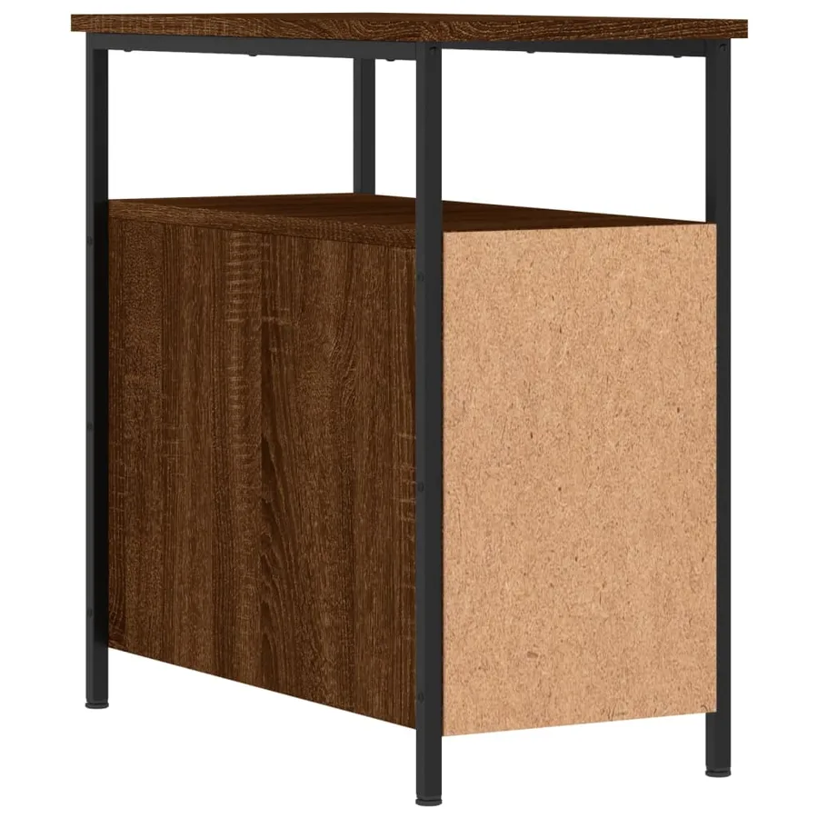 Tables de chevet 2pcs chêne marron 30x60x60cm bois d'ingénierie - 9