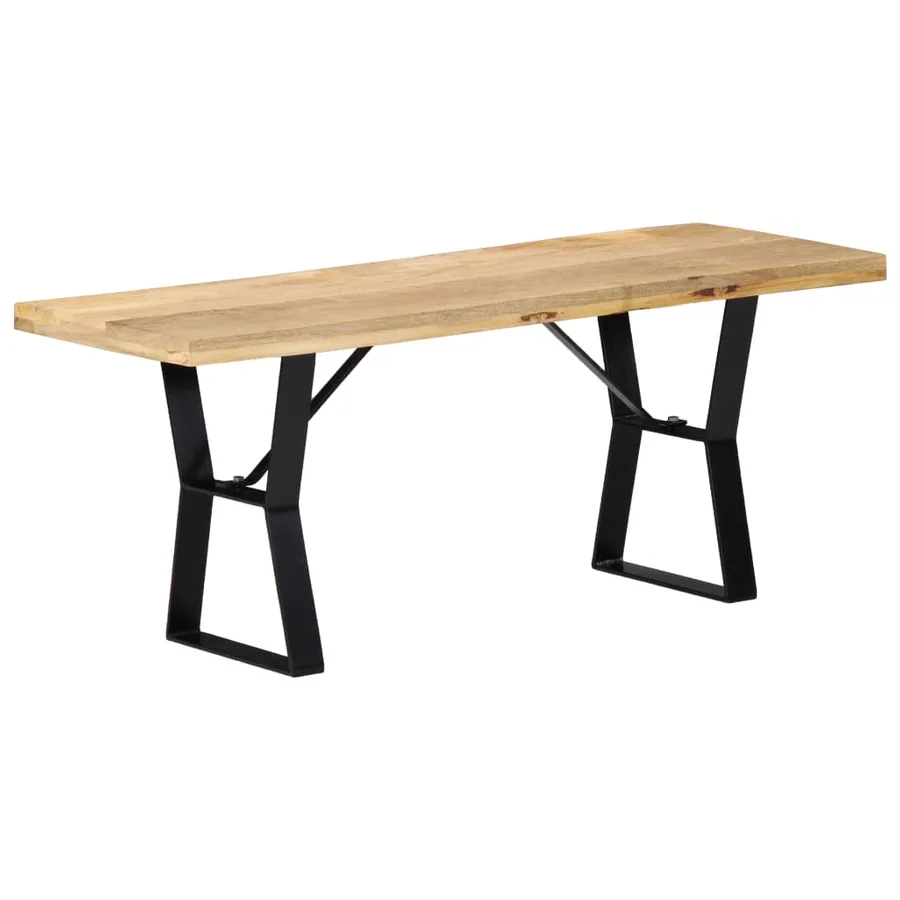 Banc 110 cm Bois de manguier massif - 10