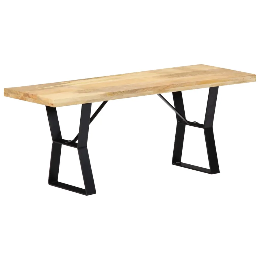 Banc 110 cm Bois de manguier massif - 11