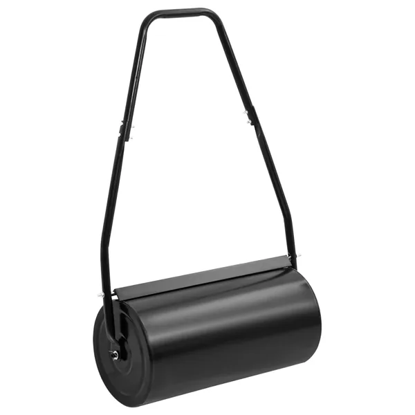Rouleau à gazon de jardin avec poignée noir 42 L fer et acier
