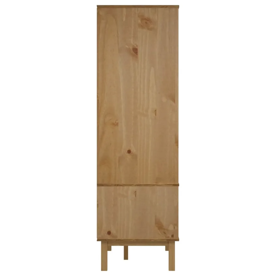 Garde-robe OTTA Marron et gris 76,5x53x172 cm Bois massif pin - 5