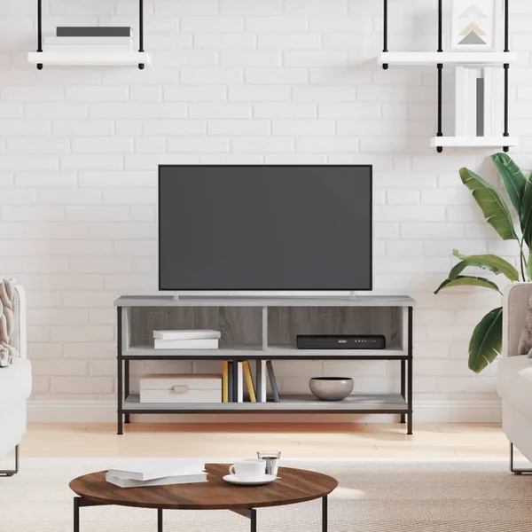Meuble TV sonoma gris 100x35x45 cm bois d'ingénierie