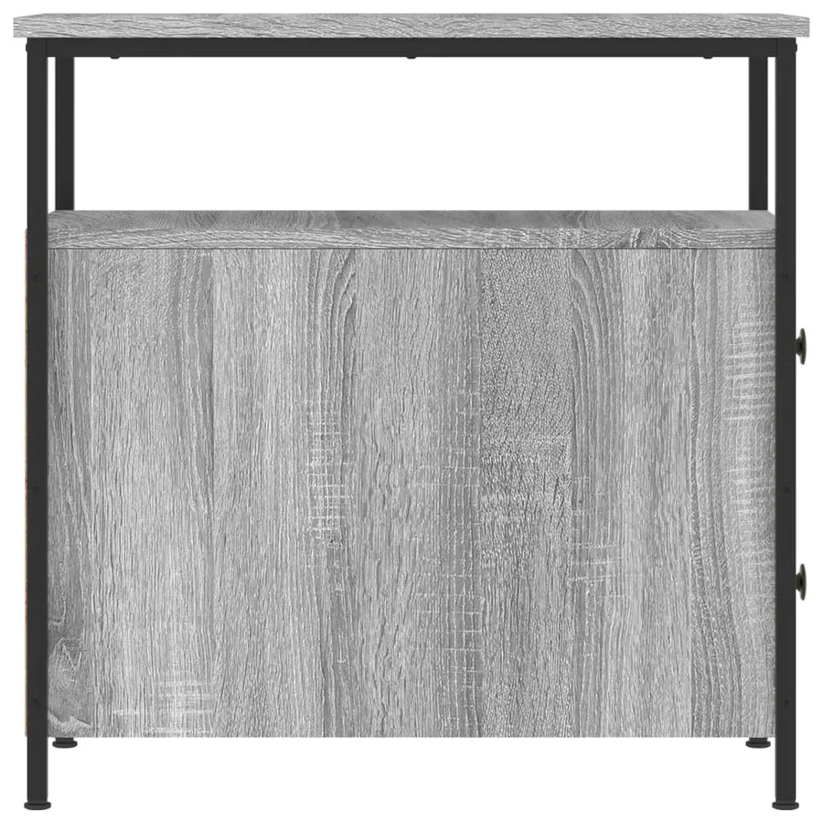 Tables de chevet 2 pcs sonoma gris 30x60x60cm bois d'ingénierie - 8