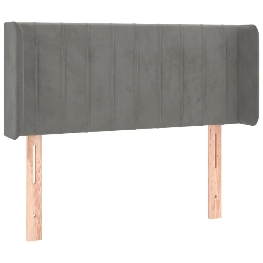 Tête de lit à LED Gris clair 103x16x78/88 cm Velours - 3