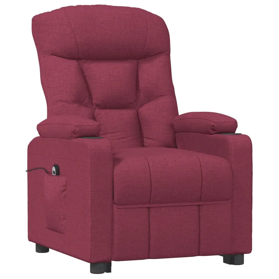 Fauteuil inclinable électrique Rouge bordeaux Tissu - 3
