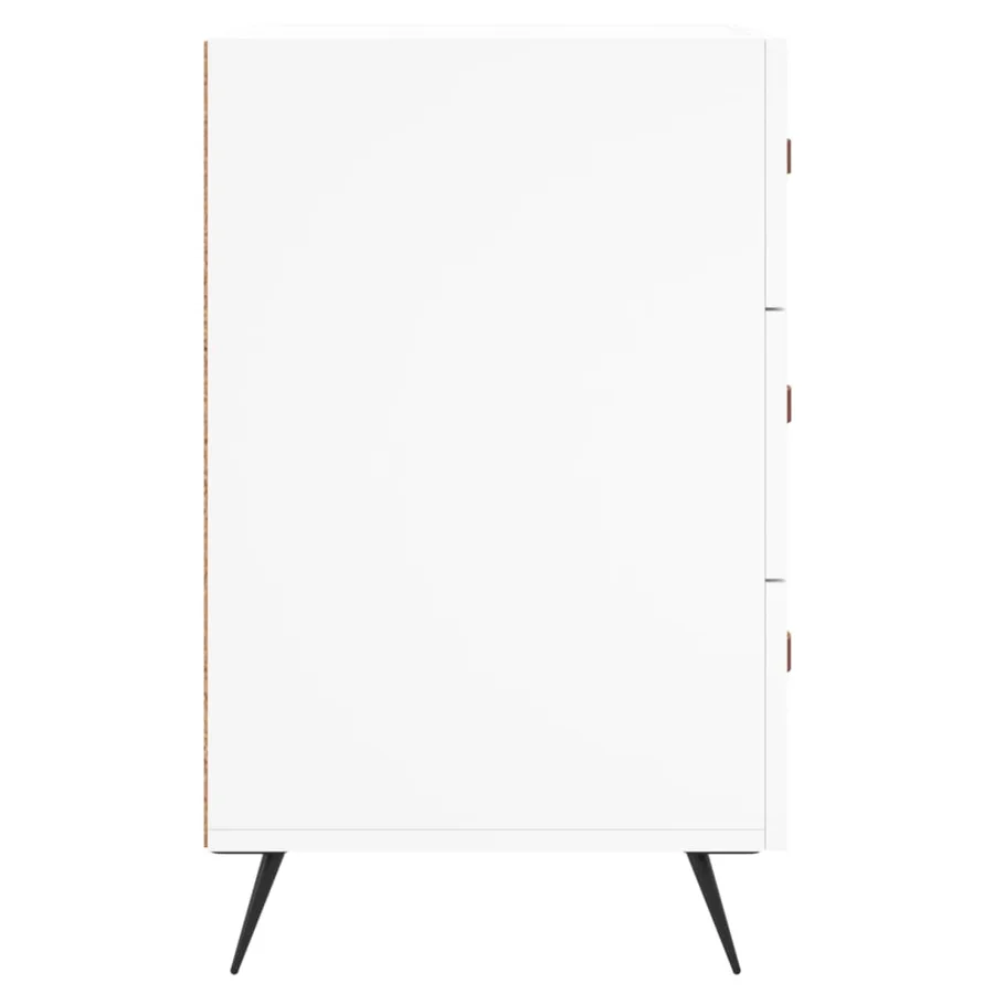 Table de chevet blanc 40x40x66 cm bois d'ingénierie - 6
