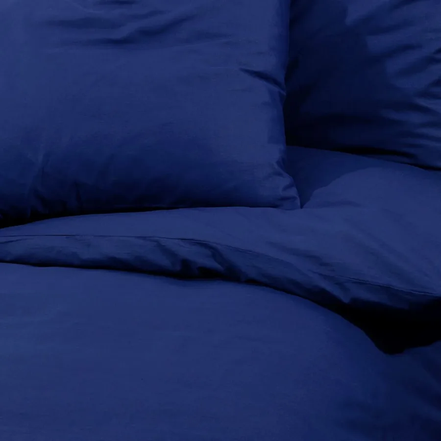 Ensemble de housse de couette Bleu marine 135x200 cm Microfibre - 7