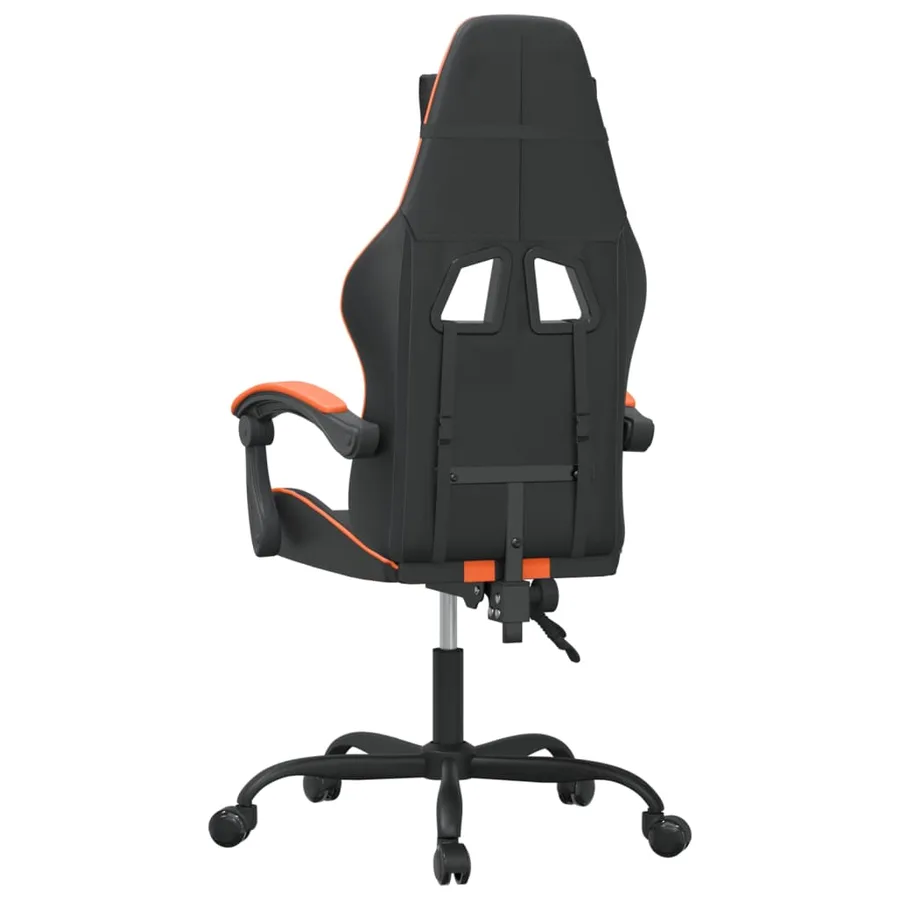 Chaise de jeu Noir et orange Similicuir - 5