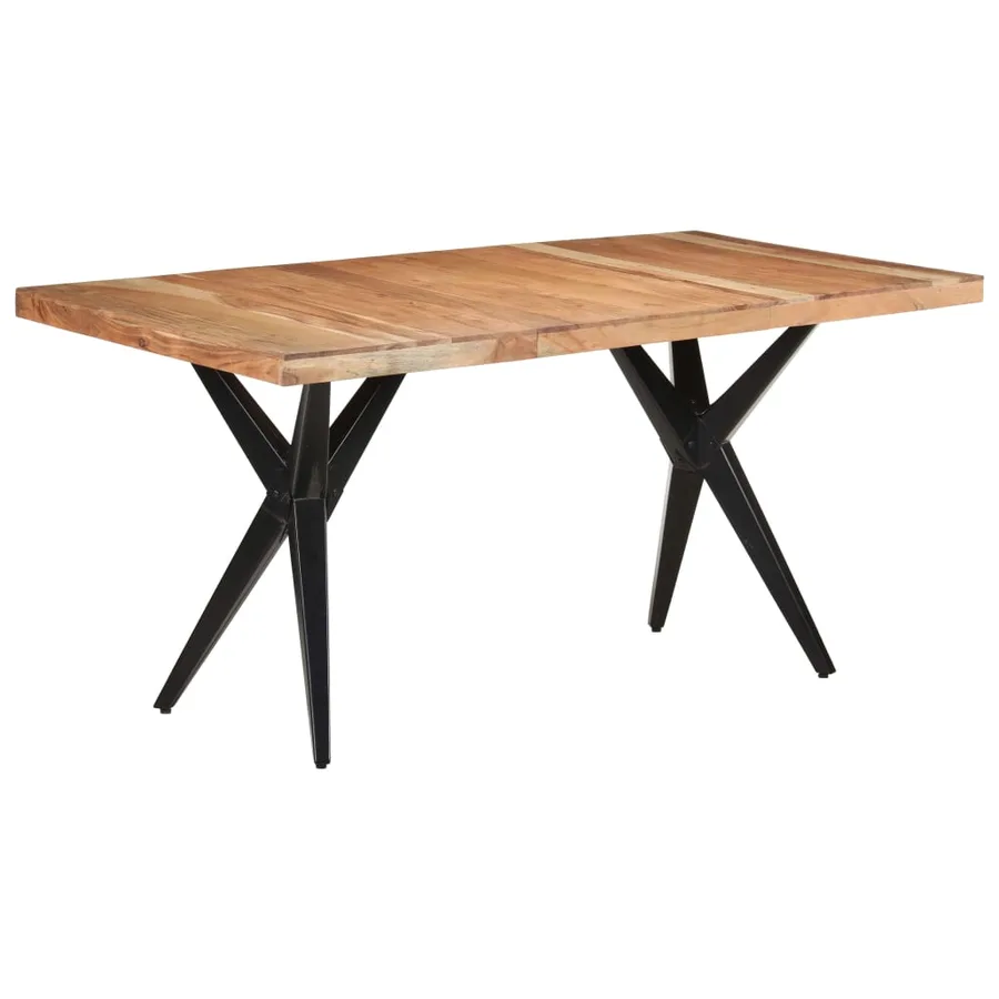 Table de salle à manger 160x80x76 cm Bois d'acacia solide - 10