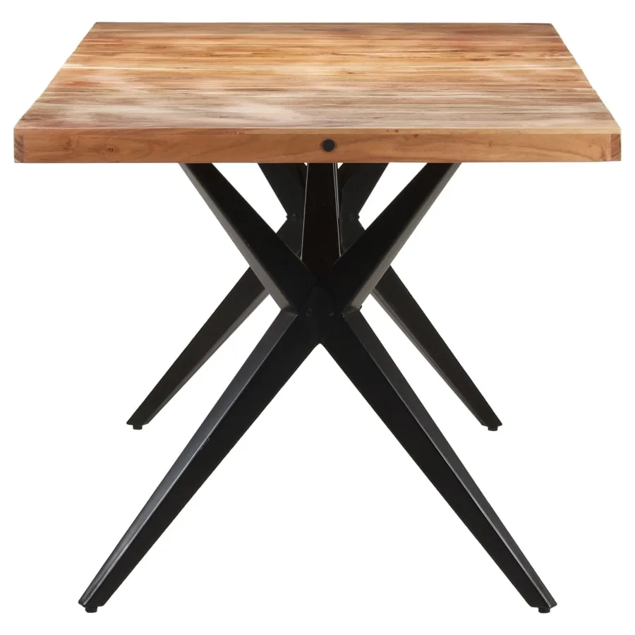 Table de salle à manger 160x80x76 cm Bois d'acacia solide - 3