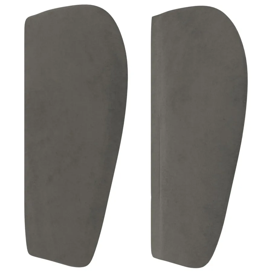 Tête de lit avec oreilles Gris foncé 103x23x78/88 cm Velours - 4