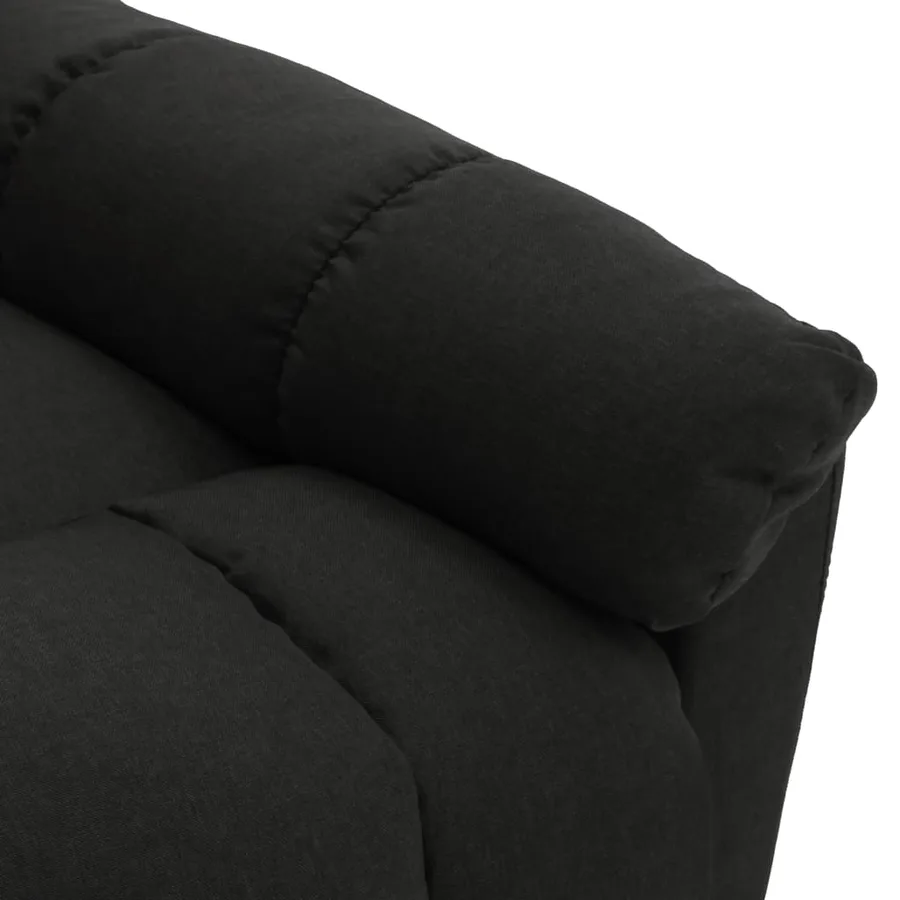 Fauteuil de massage inclinable Noir Tissu - 7