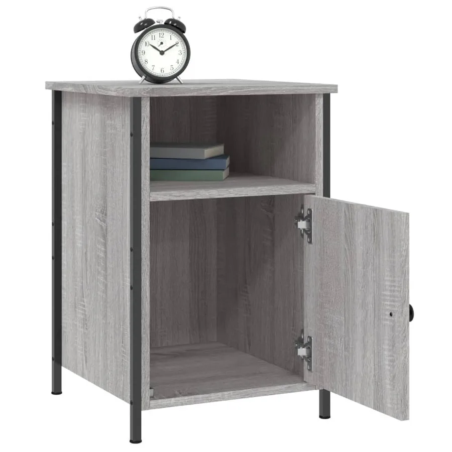 Tables de chevet 2 pcs sonoma gris 40x42x60cm bois d'ingénierie - 4