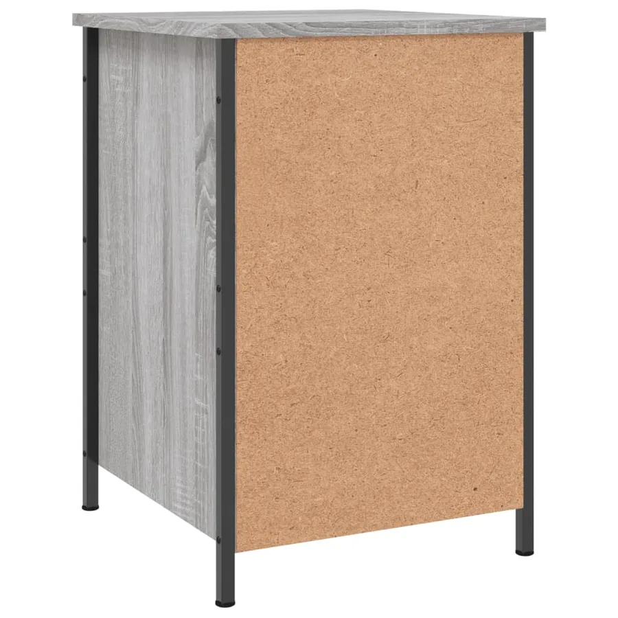 Tables de chevet 2 pcs sonoma gris 40x42x60cm bois d'ingénierie - 9