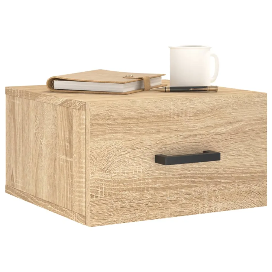 Tables de chevet murales 2 pcs chêne sonoma 35x35x20 cm - 3