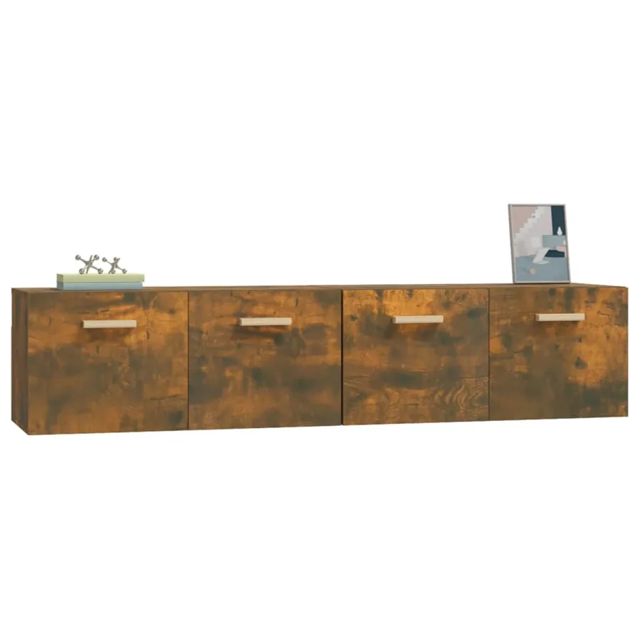 Armoires murales 2pcs Chêne fumé 80x35x36,5cm Bois d'ingénierie - 4