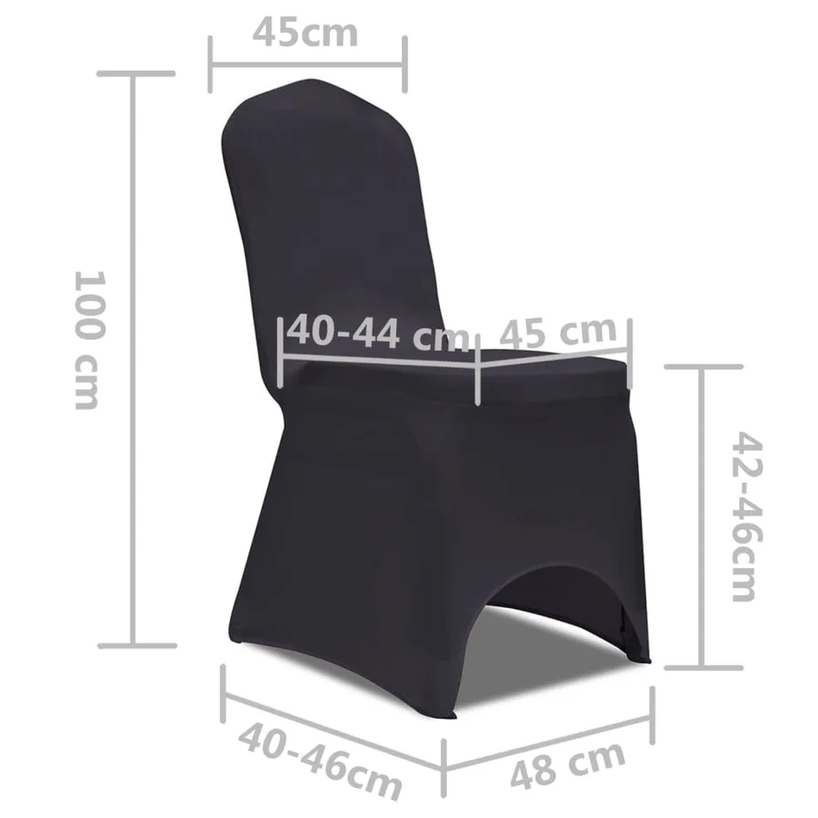 Housse de chaise extensible 4 pcs Anthracite - 8