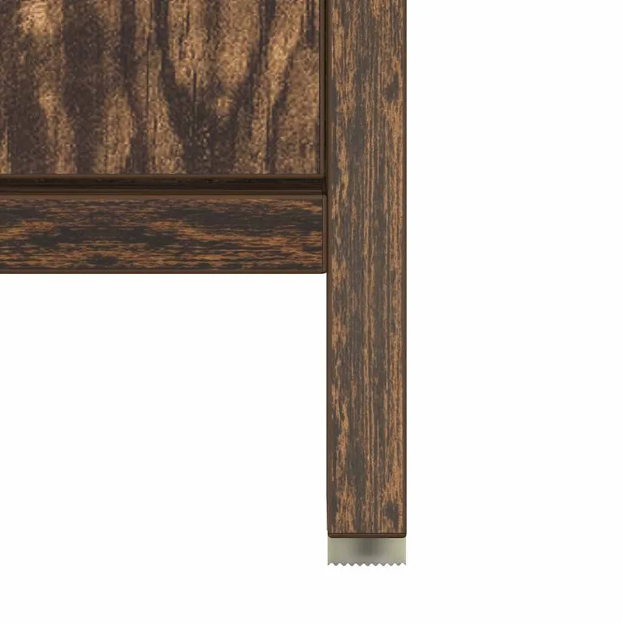 Armoire de bain Chêne fumé 60x33x61 cm Bois d'ingénierie - 12