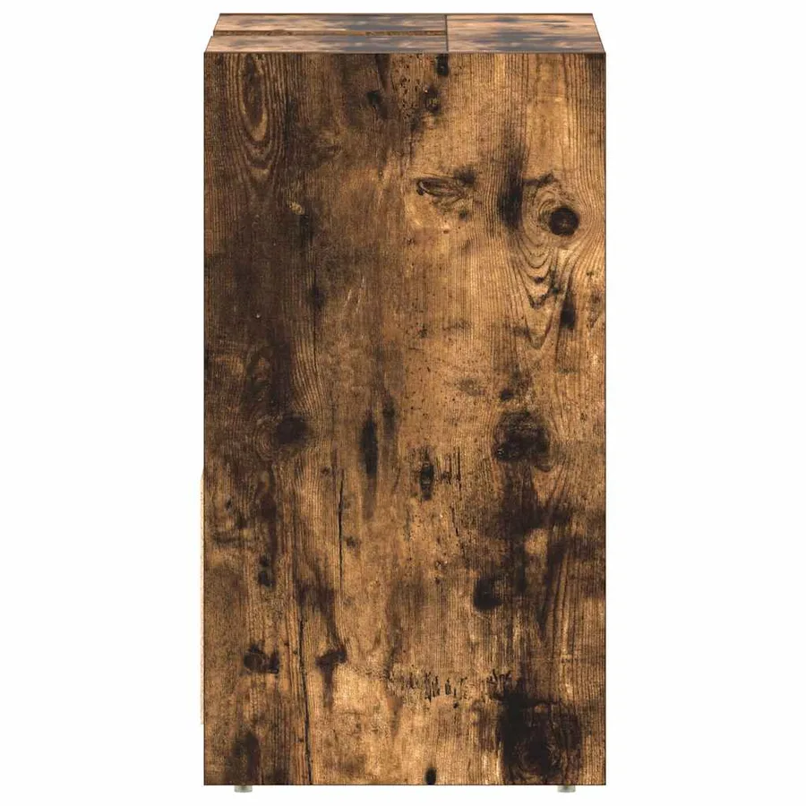 Armoire de bain Chêne fumé 60x33x61 cm Bois d'ingénierie - 7