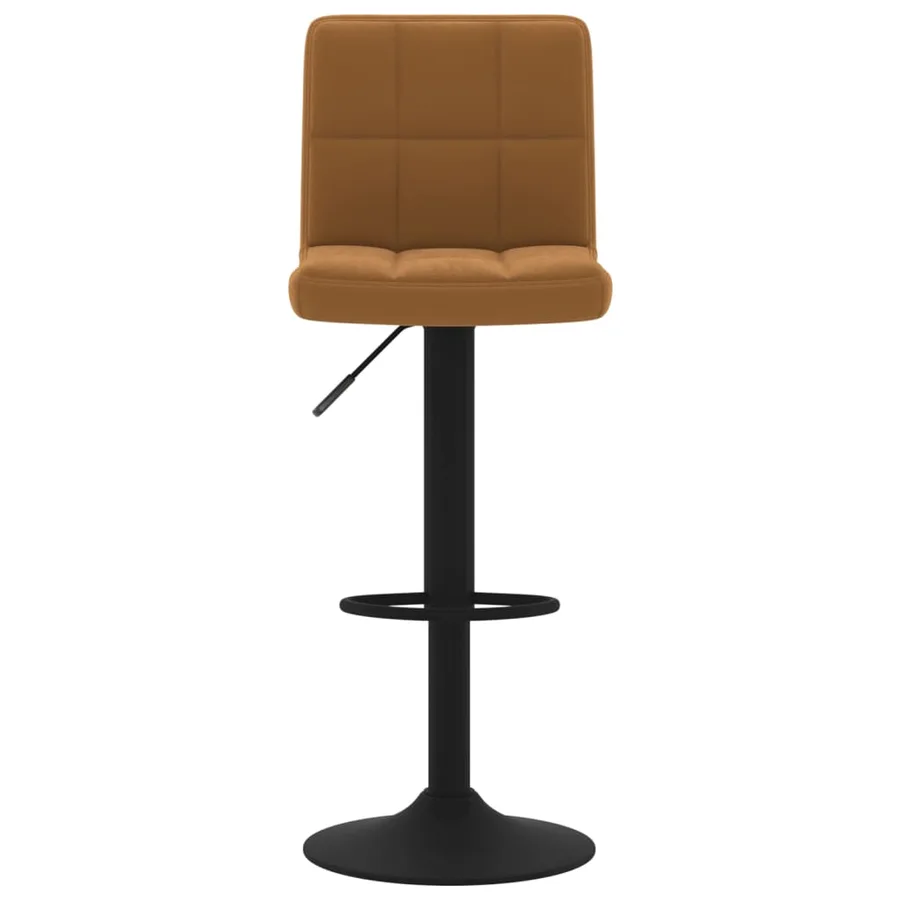 Tabourets de bar lot de 2 marron velours - 4