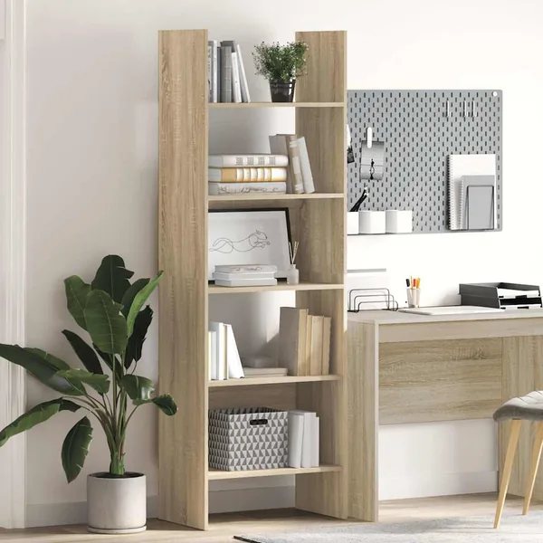 Bibliothèque Chêne sonoma 60x35x180 cm Bois d’ingénierie
