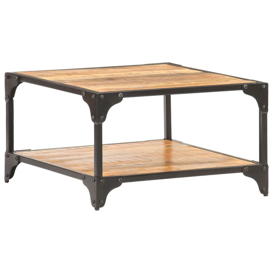Table basse 60x60x35 cm Bois de manguier massif - 7