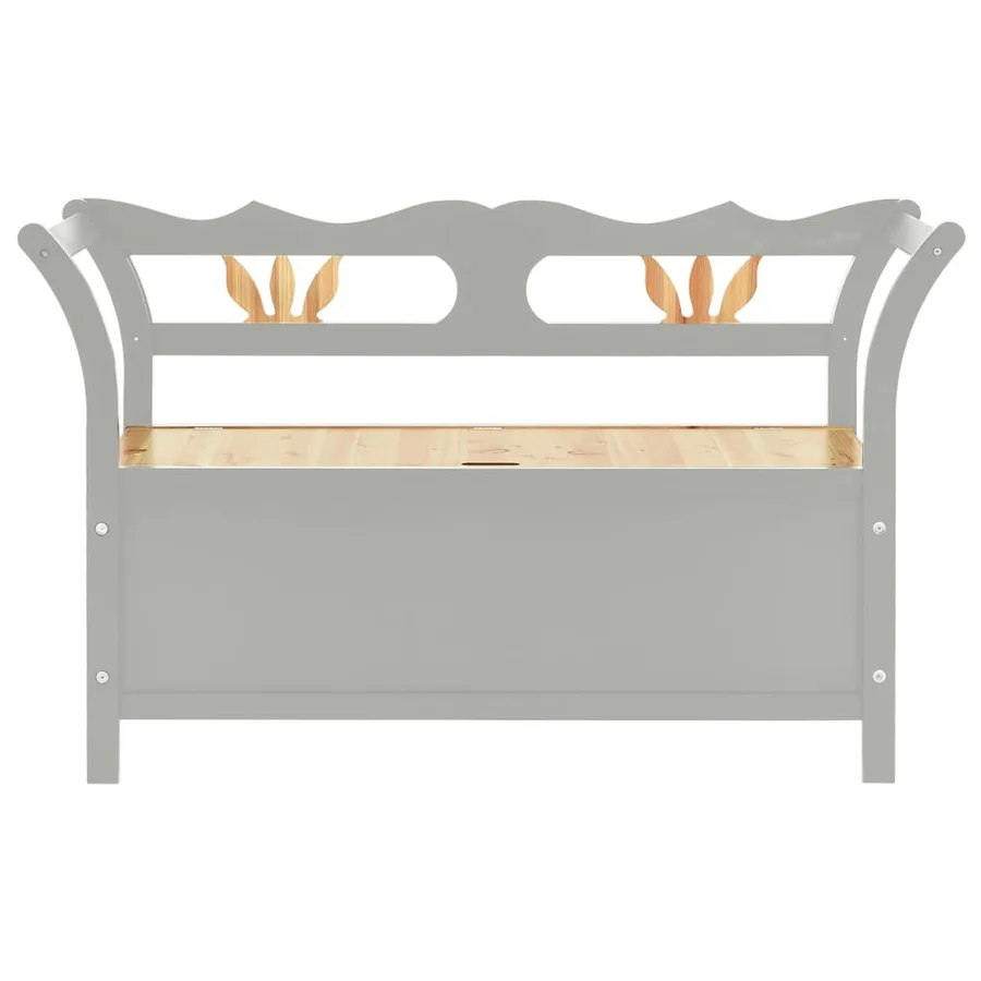 Banc Gris 107x45x75,5 cm Bois de sapin solide - 3