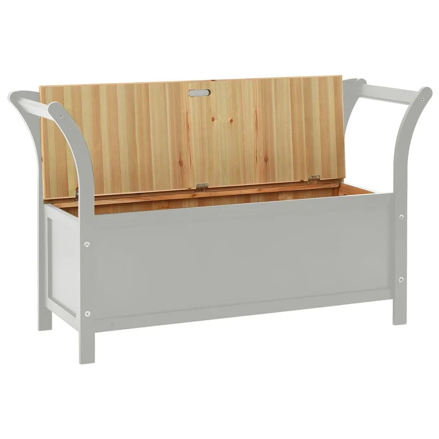 Banc Gris 107x45x75,5 cm Bois de sapin solide - 4