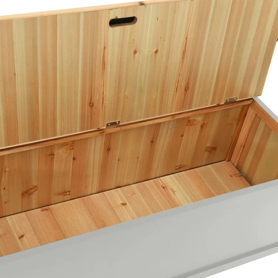 Banc Gris 107x45x75,5 cm Bois de sapin solide - 8