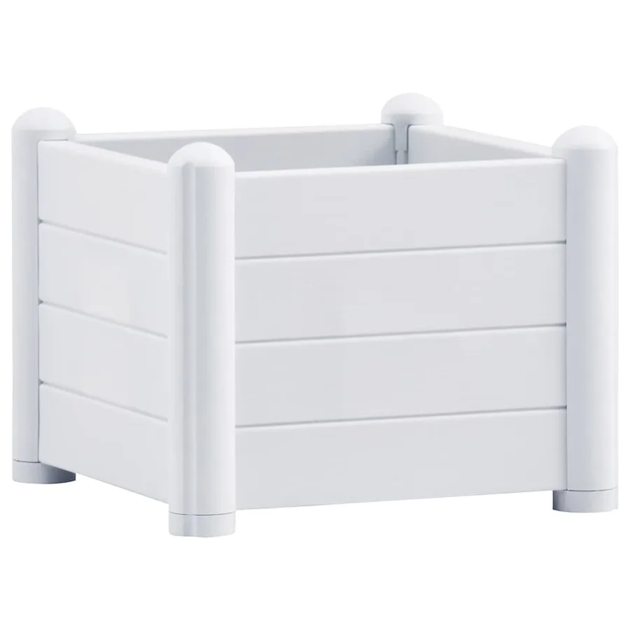 Lit surélevé de jardin PP Blanc 43x43x35 cm - 2