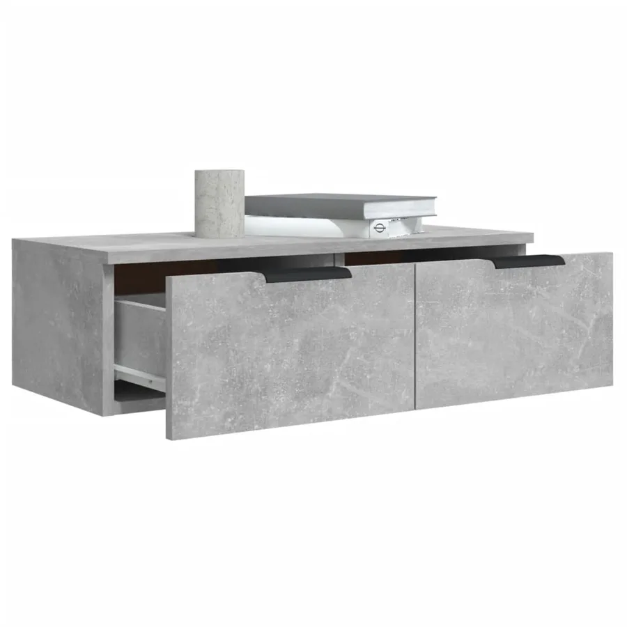 Armoire murale Gris béton 68x30x20 cm Bois d'ingénierie - 5