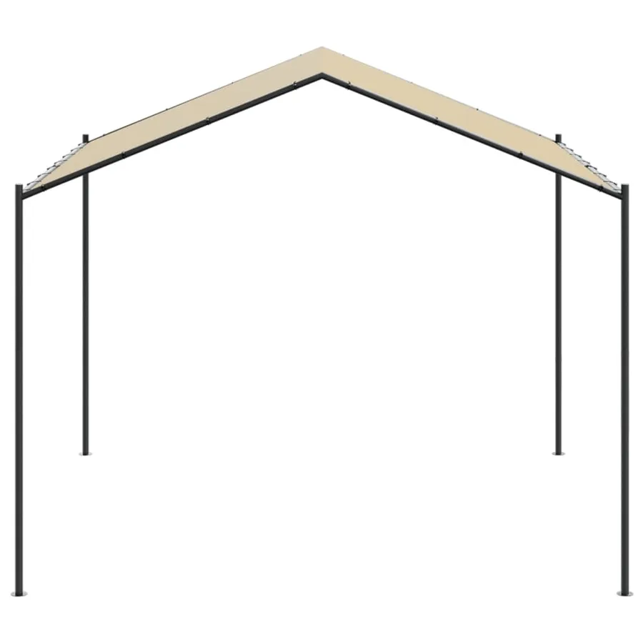 Tente à auvent beige 3x3 m acier et tissu - 4