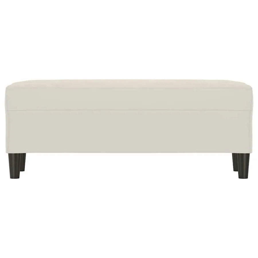 Banc Crème 100x35x41 cm Velours - 3