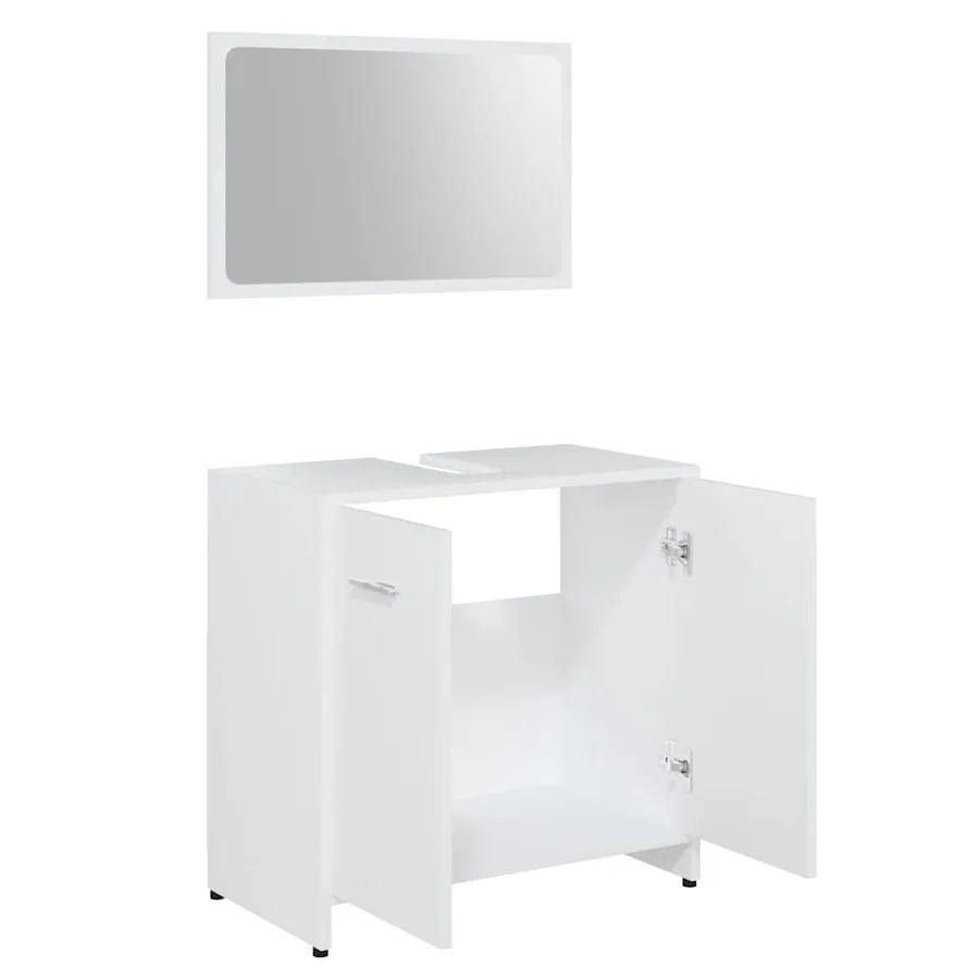 Ensemble de meubles de salle de bain Blanc Bois d'ingénierie - 3