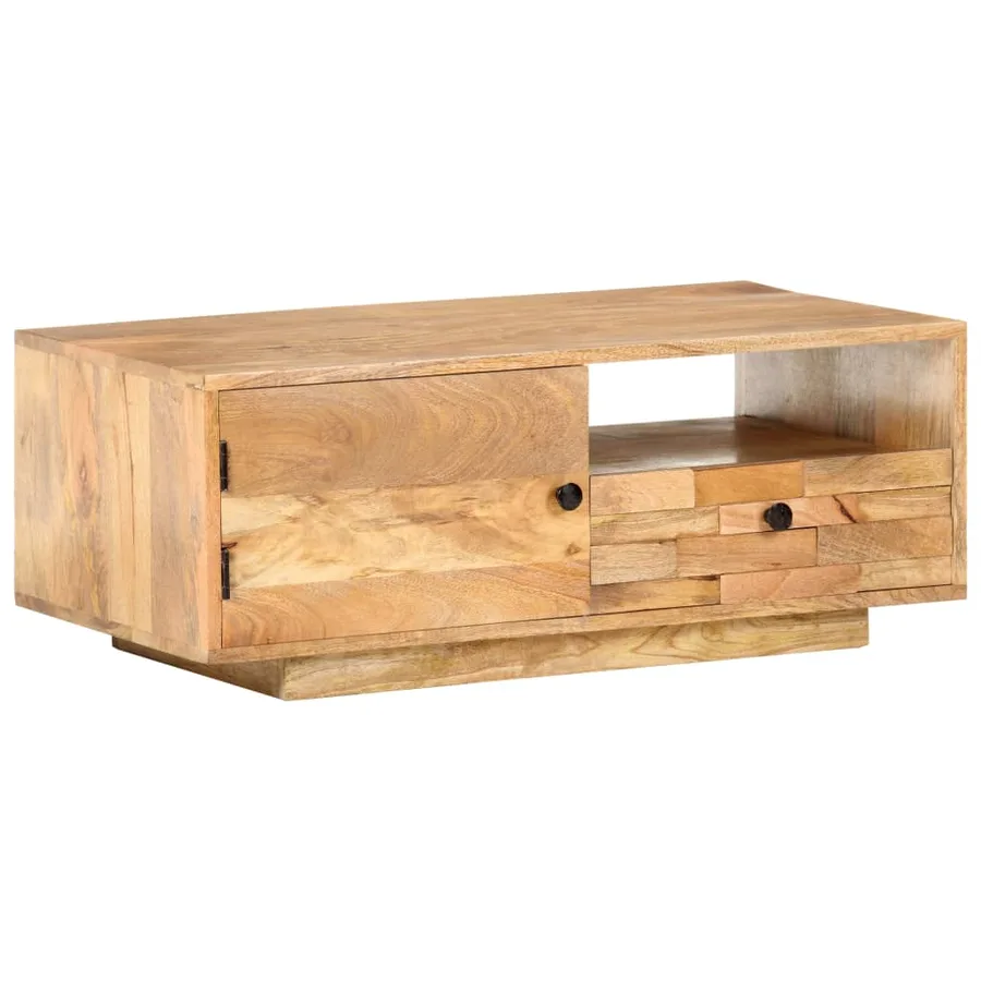 Table basse 90x50x35 cm Bois solide de manguier - 10