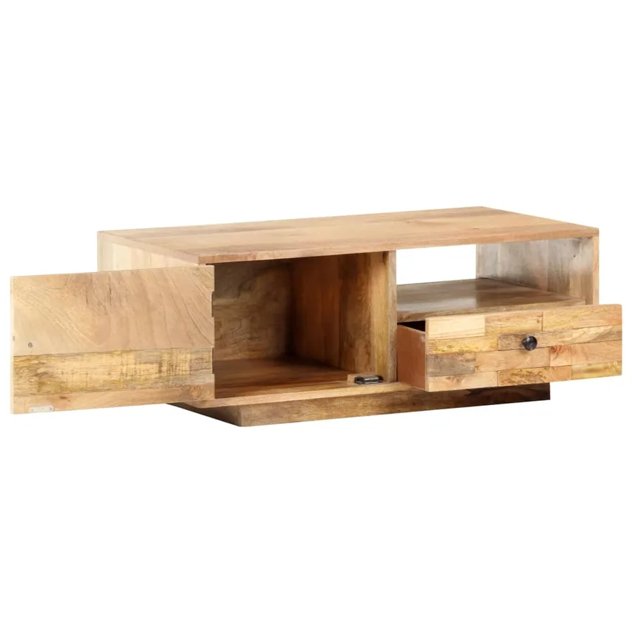 Table basse 90x50x35 cm Bois solide de manguier - 2