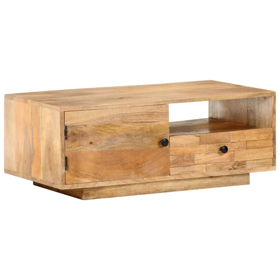 Table basse 90x50x35 cm Bois solide de manguier - 9
