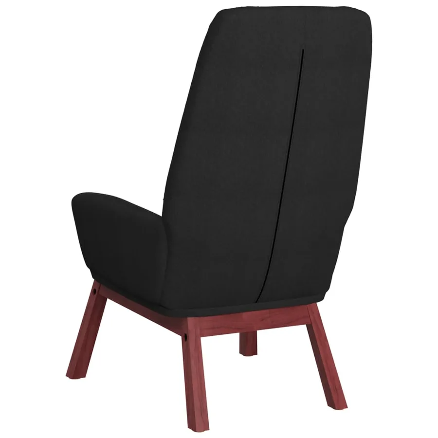 Chaise de relaxation Noir Tissu - 5