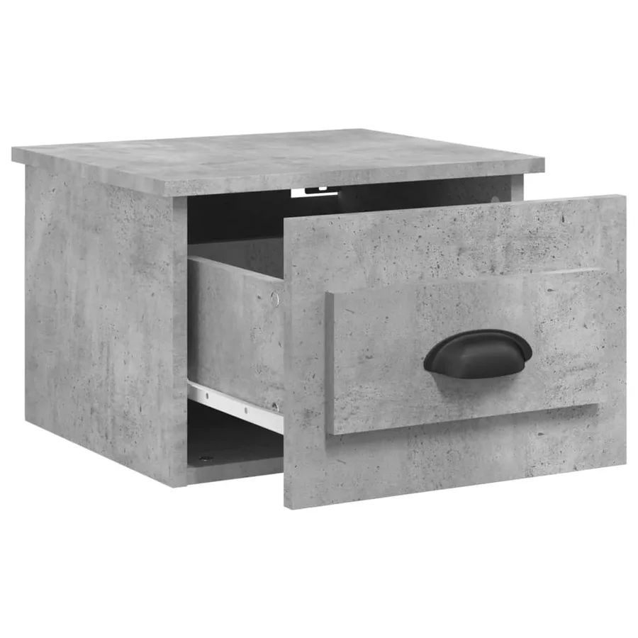 Tables de chevet murales 2 pcs gris béton 41,5x36x28 cm - 6