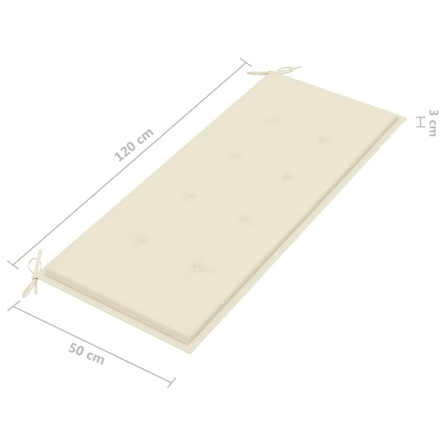 Banc de jardin 2 places avec coussin 120 cm Gris Eucalyptus - 10