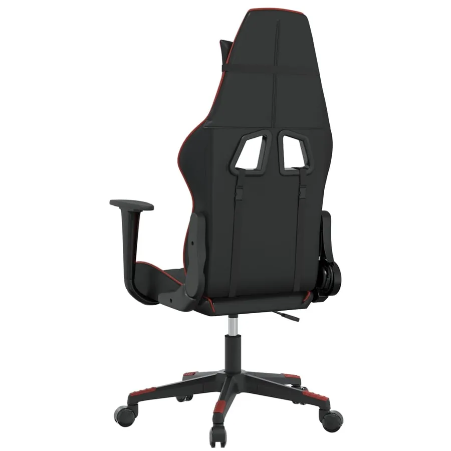Chaise de jeu Noir et rouge bordeaux Similicuir - 5