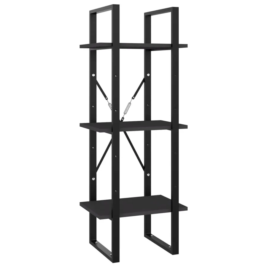 Bibliothèque à 5 niveaux Gris 40x30x175 cm Bois ingénierie - 5