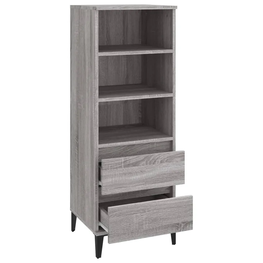 Buffet haut Sonoma gris 40x36x110 cm Bois d'ingénierie - 4
