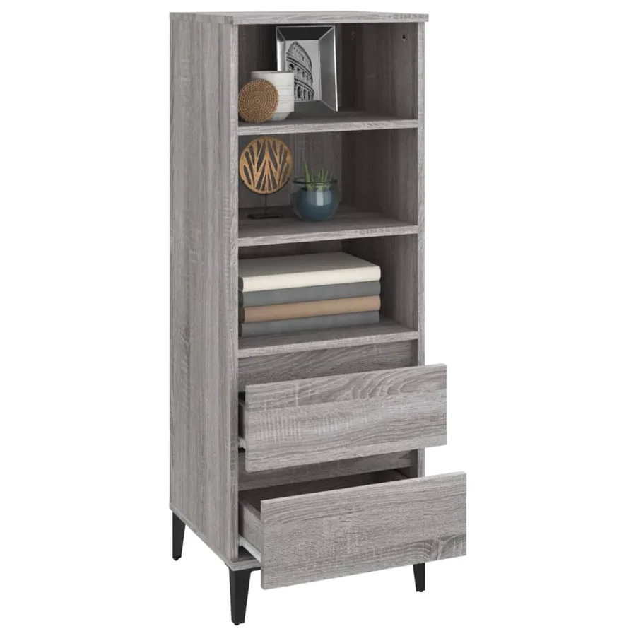 Buffet haut Sonoma gris 40x36x110 cm Bois d'ingénierie - 7