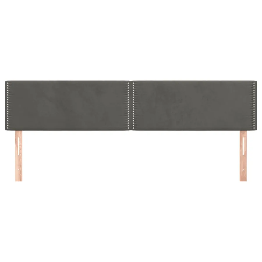 Têtes de lit Gris foncé 160x5x78/88 cm Velours - 3