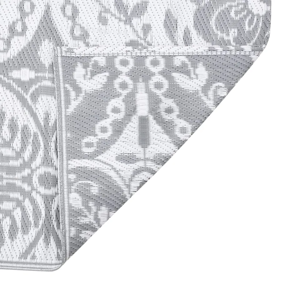 Tapis d'extérieur ARAKIL gris clair 140 x 200 cm PP - 4