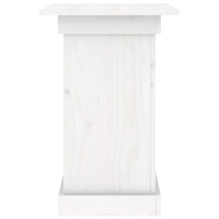 Support à fleurs Blanc 40x40x60 cm Bois de pin solide - 6